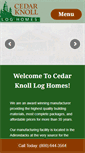 Mobile Screenshot of cedarknollloghomes.com